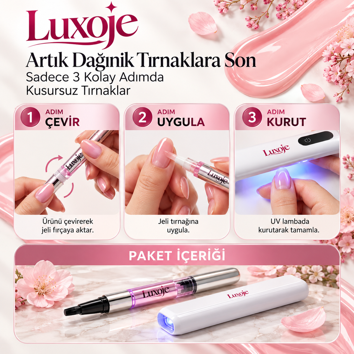 Luxoje™ One-Step Jel Oje – UV Kurutmalı